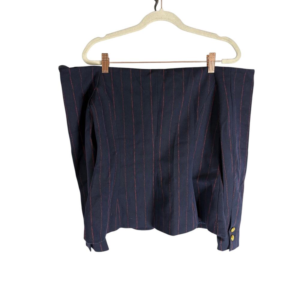 Lagence Alice Blazer Off Shoulder Pinstripe Top Old Money Workwear Dinner 6 - Picture 5 of 10